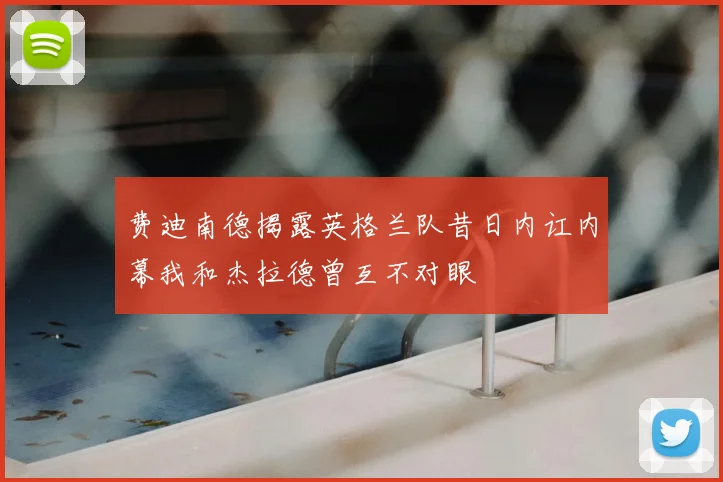 费迪南德揭露英格兰队昔日内讧内幕我和杰拉德曾互不对眼
